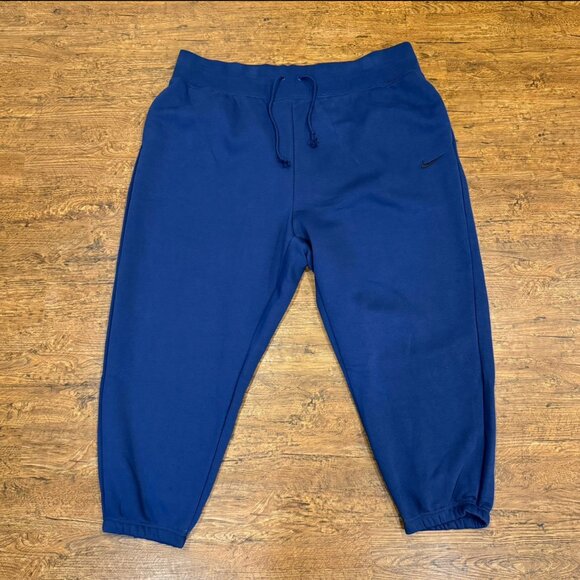 Nike Blue Phoenix Fleece Oversized High Rise Casual Joggers Sweatpants Women 3XL - Picture 1 of 11